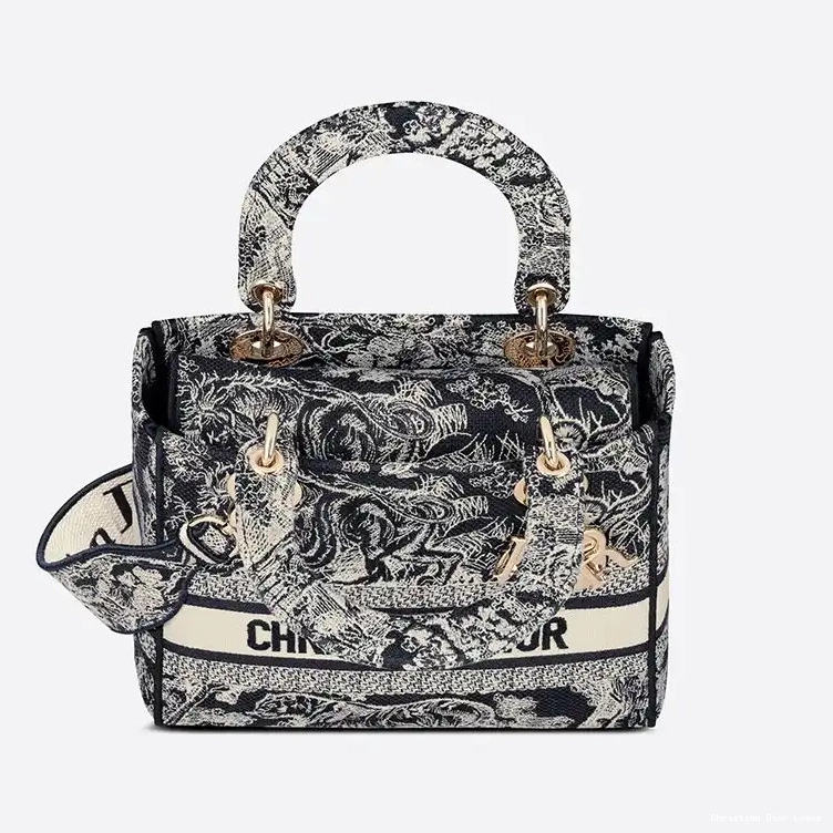 Cheap de Motif Jouy Blue D-lite Medium Bag Canvas Navy Toile Lady 0404 Luxury